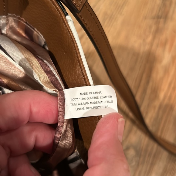 Tignanello leather mini tote white with black and brown. - Picture 9 of 14